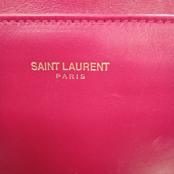 YSL SAINT LAURENT Classic Duffle 6 2Way Shoulder Hand Bag Leather Pink - Picture 3 of 8